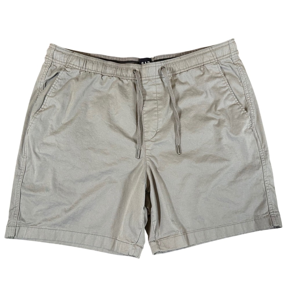 GAP Mens XL Gray Shorts Casual Drawstring Waist Chino Style